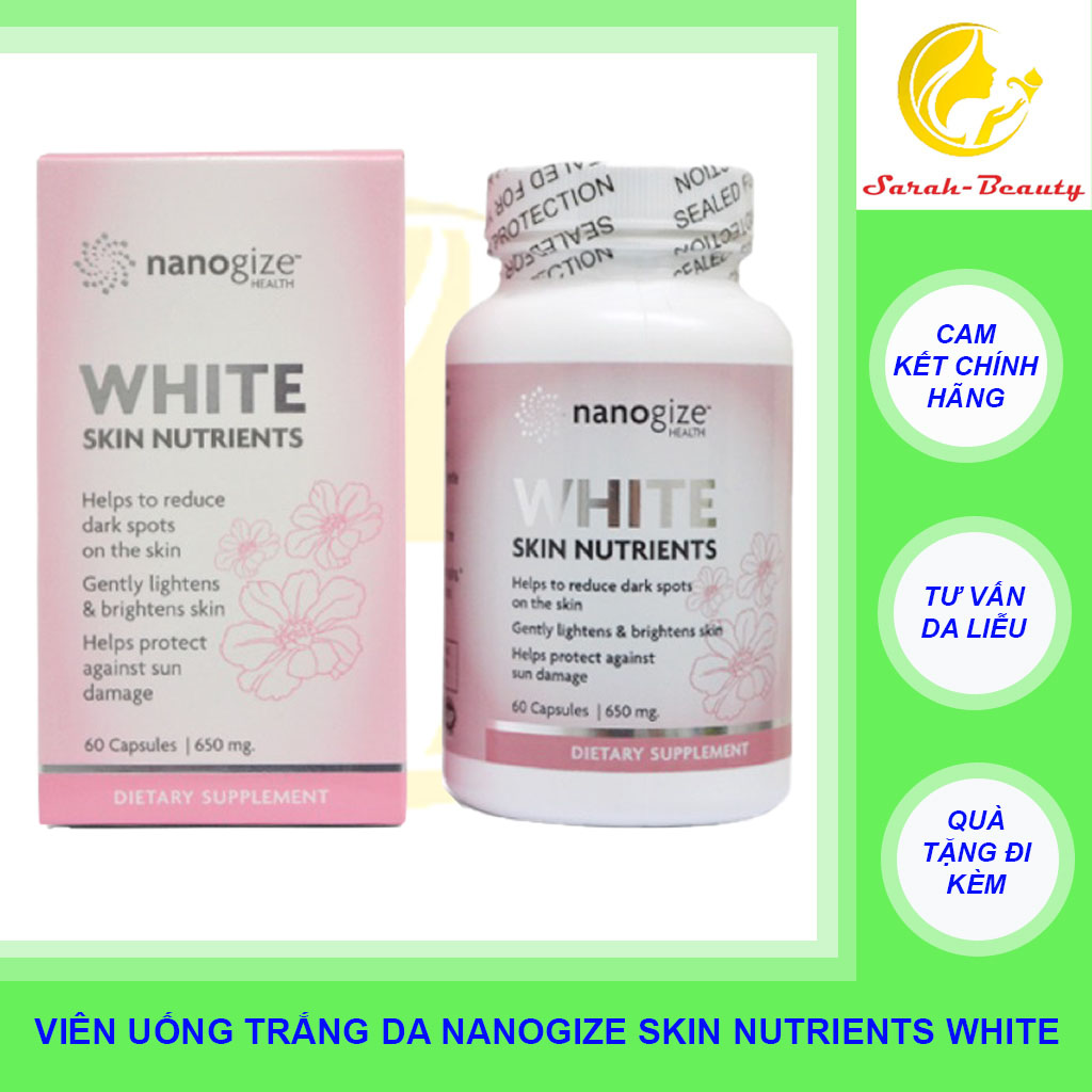 (Tặng quà đi kèm Date Xa) Viên Uống Trắng da nanogize Health White Skin Nutrients
