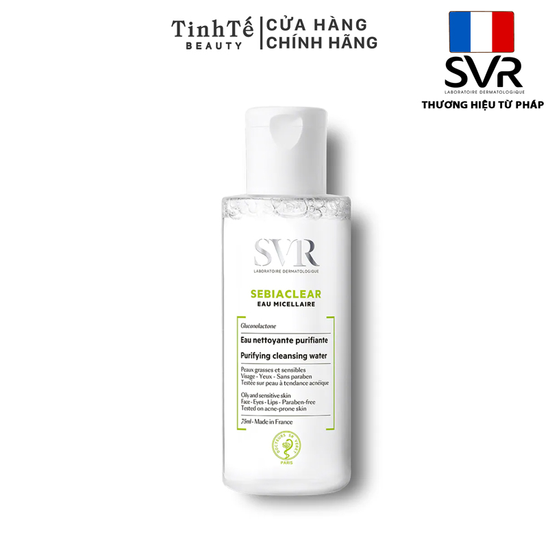 Nước làm sạch da tẩy trang và giúp loại bỏ dầu cho da SVR SEBIACLEAR Eau Micellaire 75ml