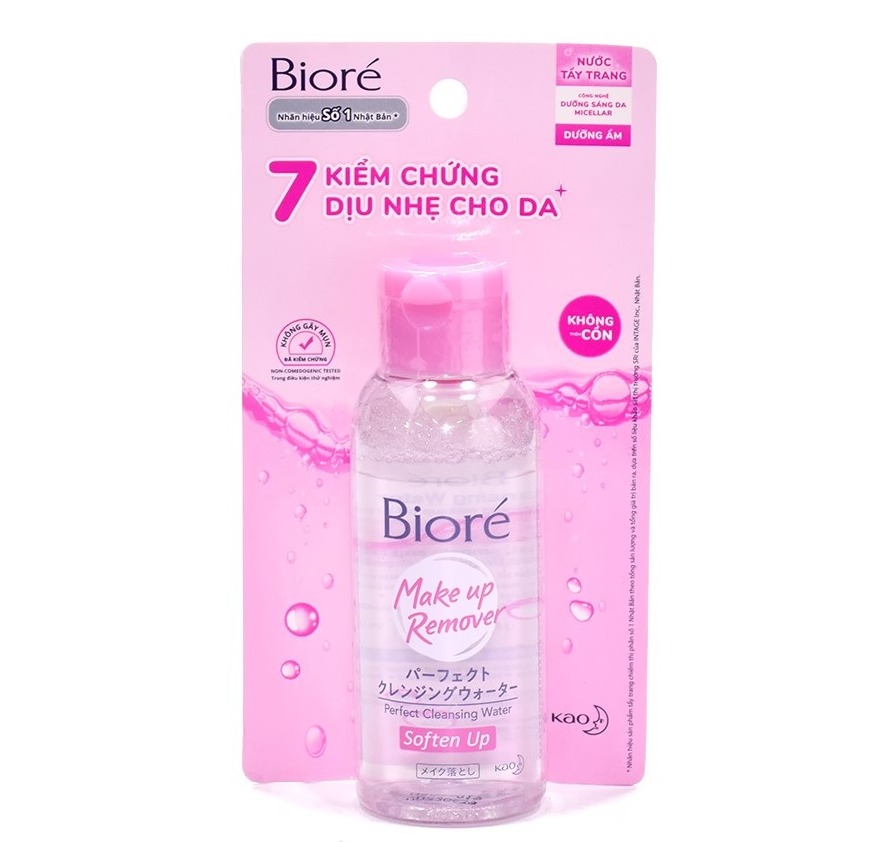 [Hcm][Soften Up - Da Thường Và Khô] Nước Tẩy Trang Biore Makeup Remover Perfect Cleansing Water 90Ml