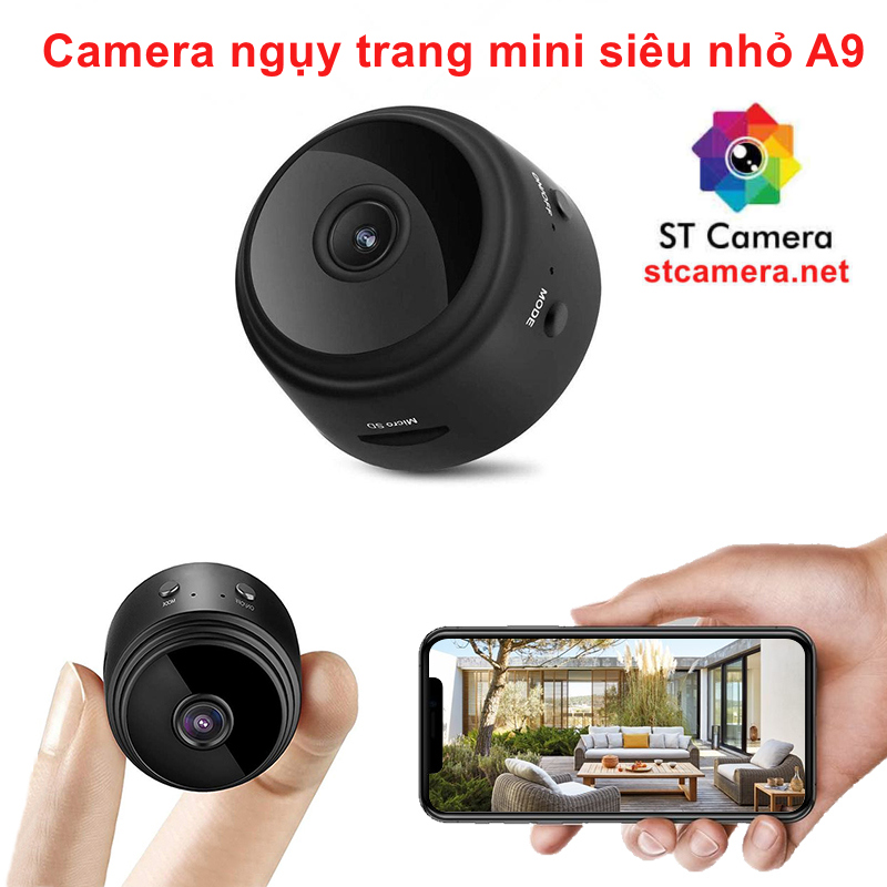 Camera siêu nhỏ thế hệ mới full HD 1080P-Camera mini wifi A9 kết nối điện thoại giá rẻ xem qua 3g4g5g-Camera wifi mini không dây