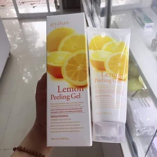Tẩy da chết toàn thân Arrahan Lemon White Peeling Gel 180ml