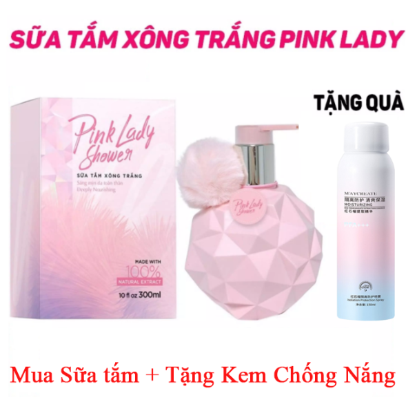 [Mua Sữa Tắm Tặng Kem Chống Nắng ] Sữa Tắm Xông Trắng Pink Lady Shower Sáng Mịn Da Toàn Thân - Kích Trắng Da Body Siêu Tốc Mang Lại Làn Da Trắng Sáng Tự Nhiên Mịn Màng Làm Chậm Quá Trình Lão Hoá Thu Nhỏ Lỗ Chân Lông