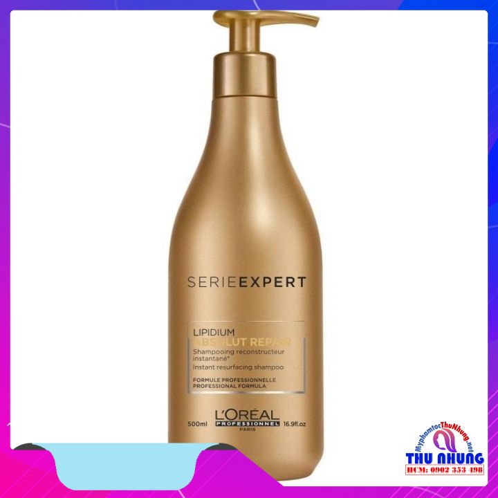 [Loreal Chính Hãng] Dầu Gội Loreal Absolut Repair Gold Quinoa Chăm Sóc Tóc Hư Tổn 500Ml