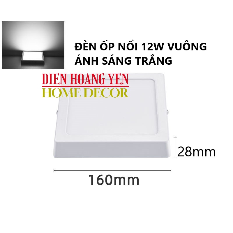 Đèn Led Ốp Trần Nổi 24W-18W Tròn/Vuông Siêu Sáng - Tiết Kiệm Điện Năng Bảo Hành 1 Năm