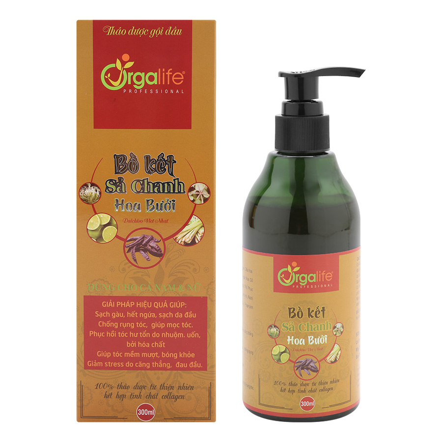 Chính Hãng Dầu Gội Bồ Kết Xã Chanh Hoa Bưởi 300Ml