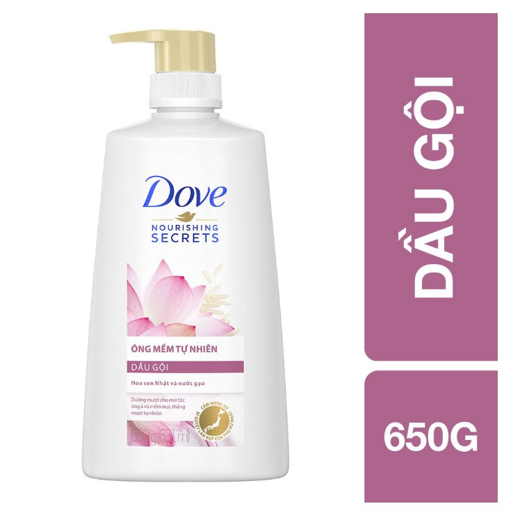 Dầu Gội Dove Dưỡng Óng Tự Nhiên (650G)