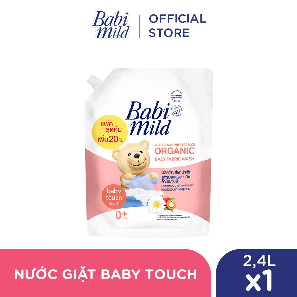 Nước Giặt Xả Dịu Nhẹ Cho Bé 2in1 Babi Mild Baby Touch 2400ml/túi