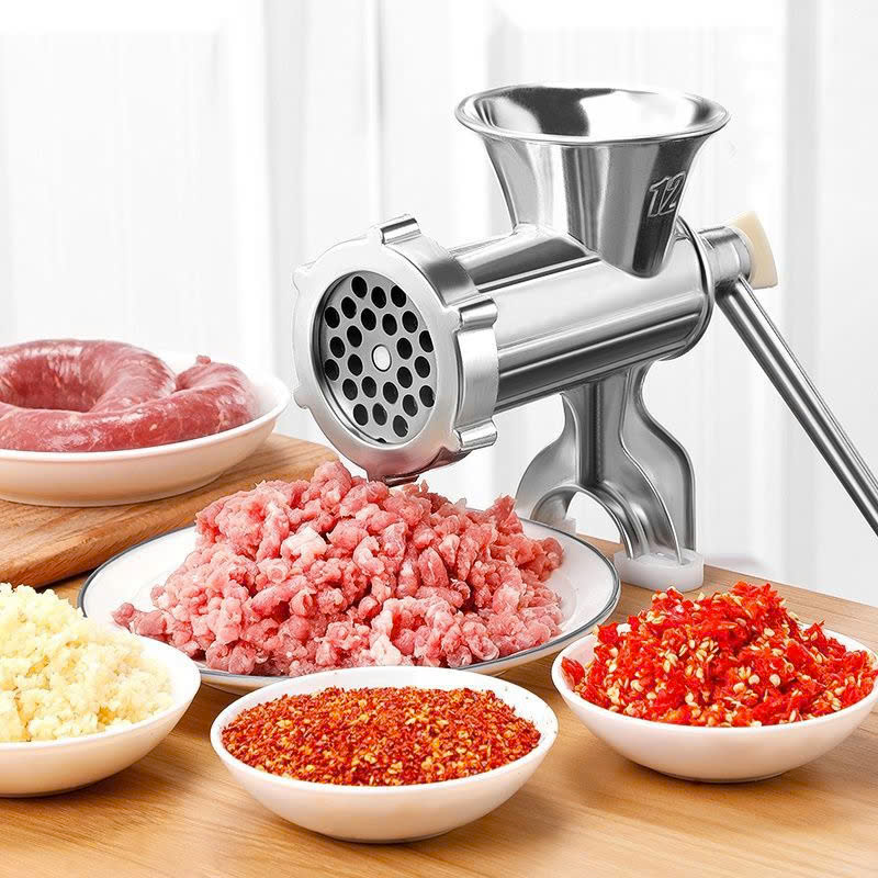 MÁY XAY THỊT CÁ TỎI ỚT QUAY TAY CÓ ĐẾ KẸP BÀN CHẮC CHẮN - MÁY XAY THỊT NHỒI XÚC XÍCH BẰNG TAY- CỐI X