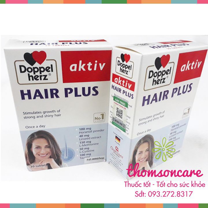 Aktiv Hair Plus - Hỗ Trợ Giảm Rụng Tóc - Nhập Khẩu Chính Hãng Aktiv Doppelherz Từ Đức Sản Phẩm Có Nguồn Gốc Xuất Xứ Rõ Ràng Dễ Dàng Sử Dụng Cam Kết Sản Phẩm Y Như Hình