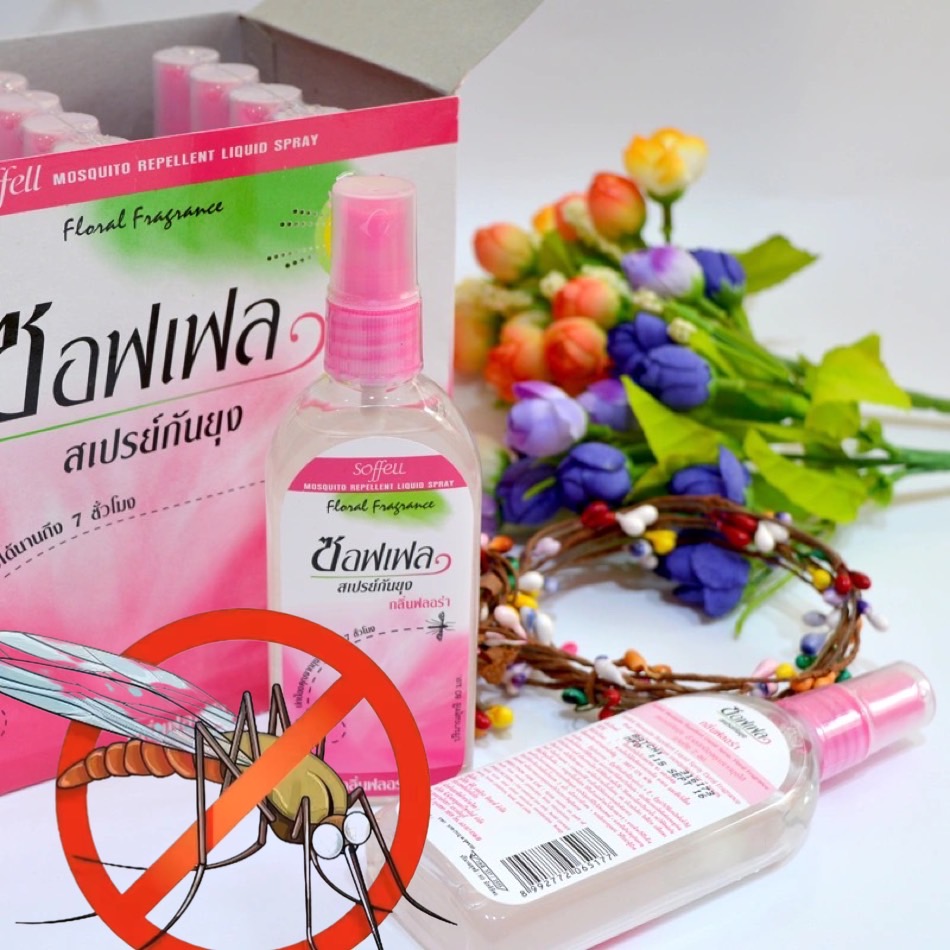 [HCM]Chai Xịt Tinh Dầu đuổi Sả Dùng Xịt Phòng Mosquito Repellent Spray Xịt Chống Muỗi Soffell Giúp Chống Muỗi Hiệu Quả An Toàn Cho Bé Hương Hoa 80ml
