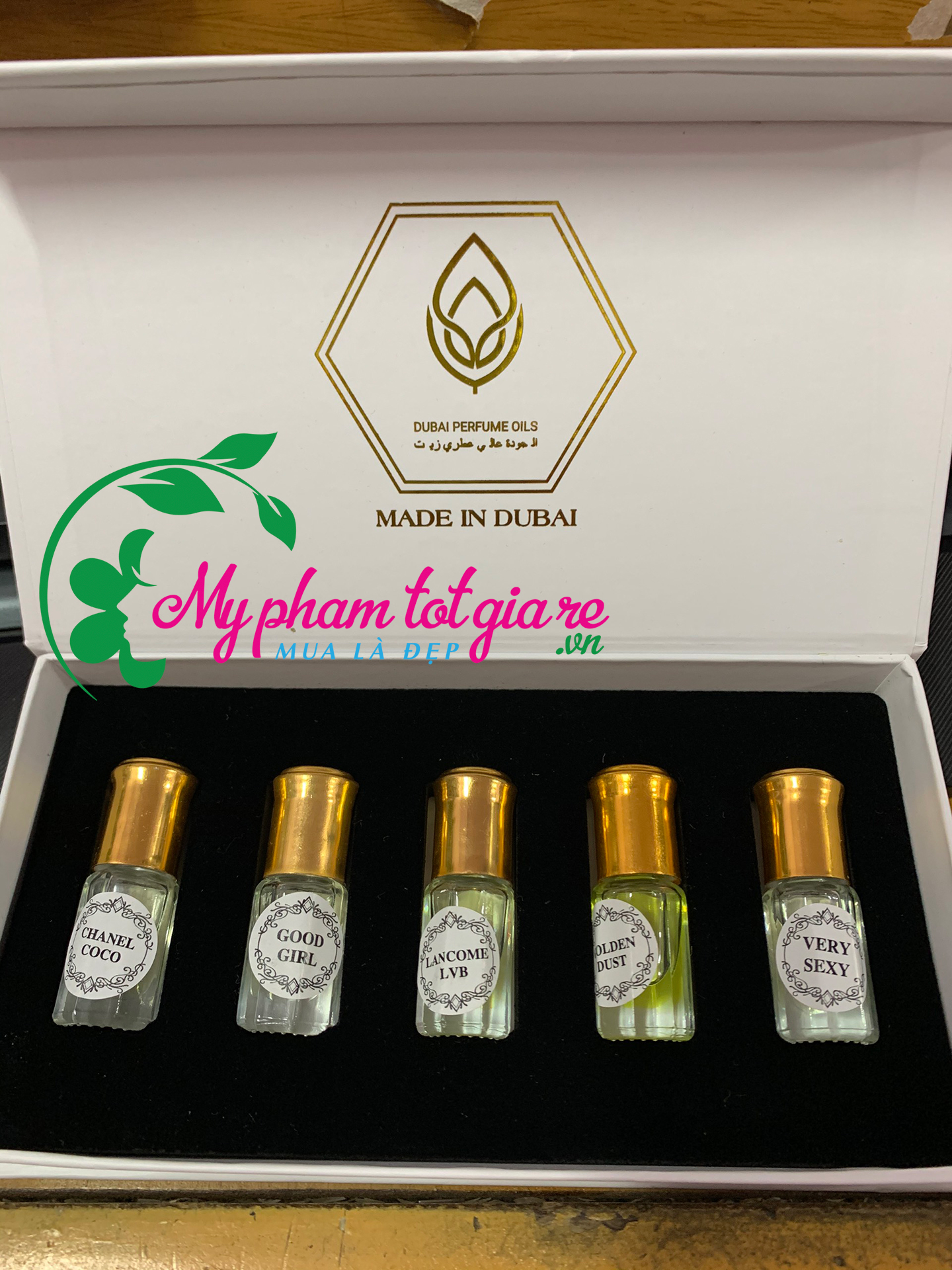 Set Nước Hoa Mini Dubai 5 Mùi 20Ml Hàng Mới Mẫu Mới