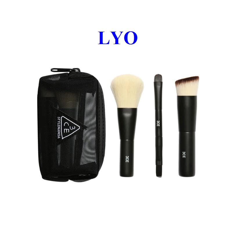 Bộ Kit 3 Cọ Mini 3Ce Mesh Brush Kit - Lyo Shop