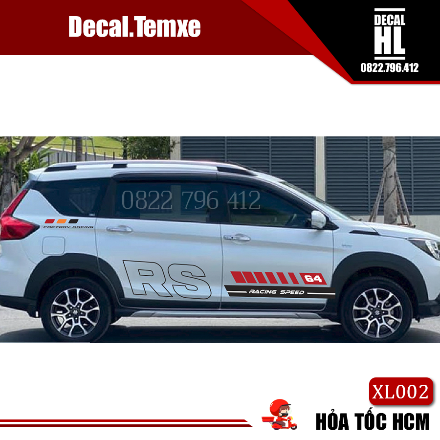 Bộ tem dán trang trí hông xe Suzuki XL7 XL002