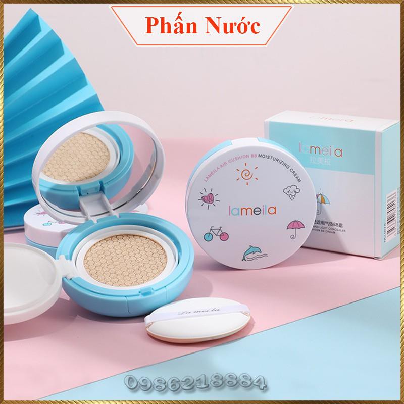 Phấn Nước Cushion Bb Cream Lameila Hộp Màu Xanh Hoạ Tiết Chiếc Ô Cbb3