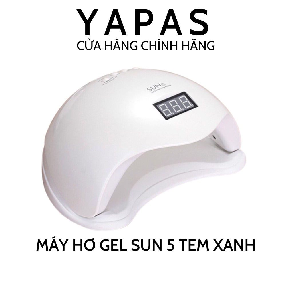 Máy hơ gel Sun 5 led tem xanh hong khô gel móng tay chân nhanh UV 36 LED 48W hơ móng cảm ứng nhiệt tự động sấy