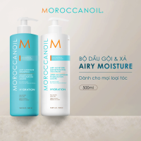 Bộ Dầu Gội và Dầu Xả Dưỡng Ẩm Siêu Nhẹ Moroccanoil® Airy Moisture Duo 500ml