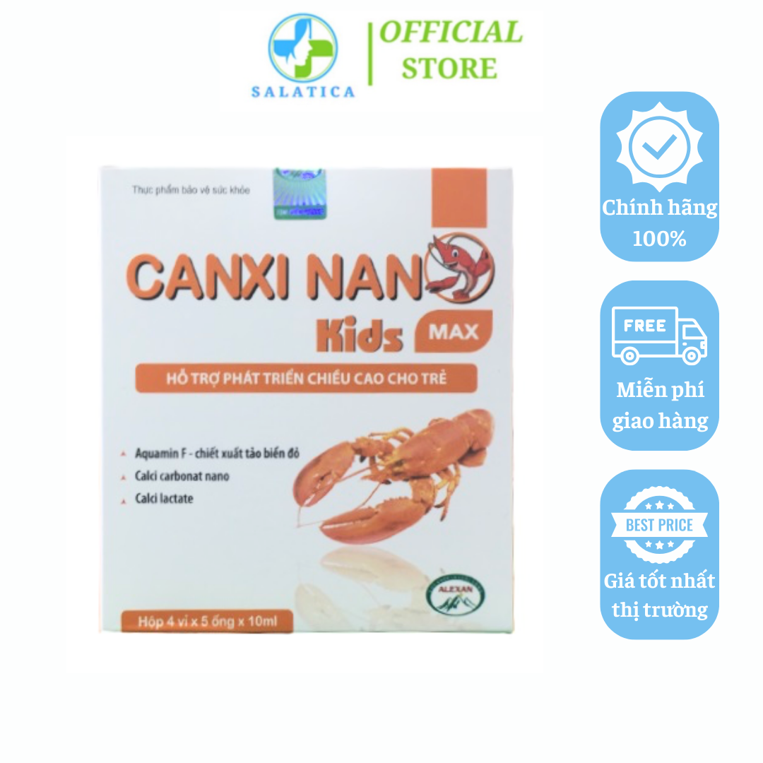 Canxi Nano Kids Max- Bổ sung canxi giúp xương và răng chắc khoẻ hỗ trợ phát triển chiều cao cho trẻ