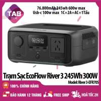 Trạm Sạc EcoFlow River 3 245Wh 76.800mAh 300W Max 600W 220V (10Ms UPS) - Bảo Hành 12 Tháng