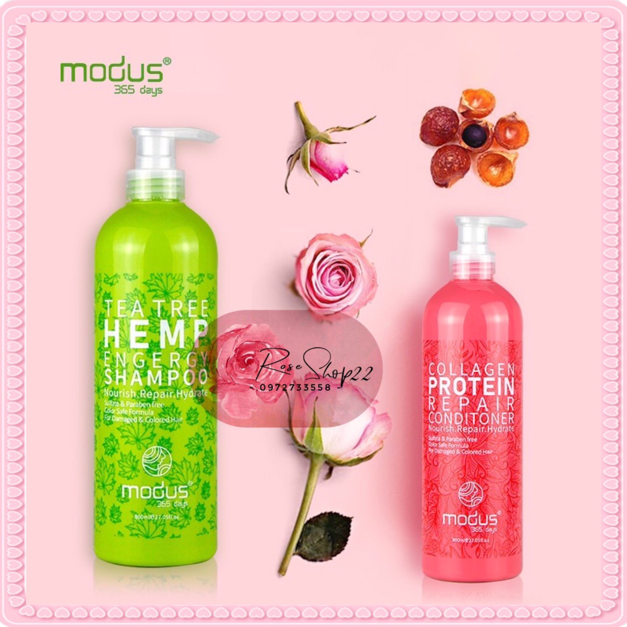 Combo Dầu Gội_ Xả Modus Protein 800ml Thích Hợp Với Mọi Loại Tóc Khô Sơ Rối Tăng Cường Sức Đề Kháng 