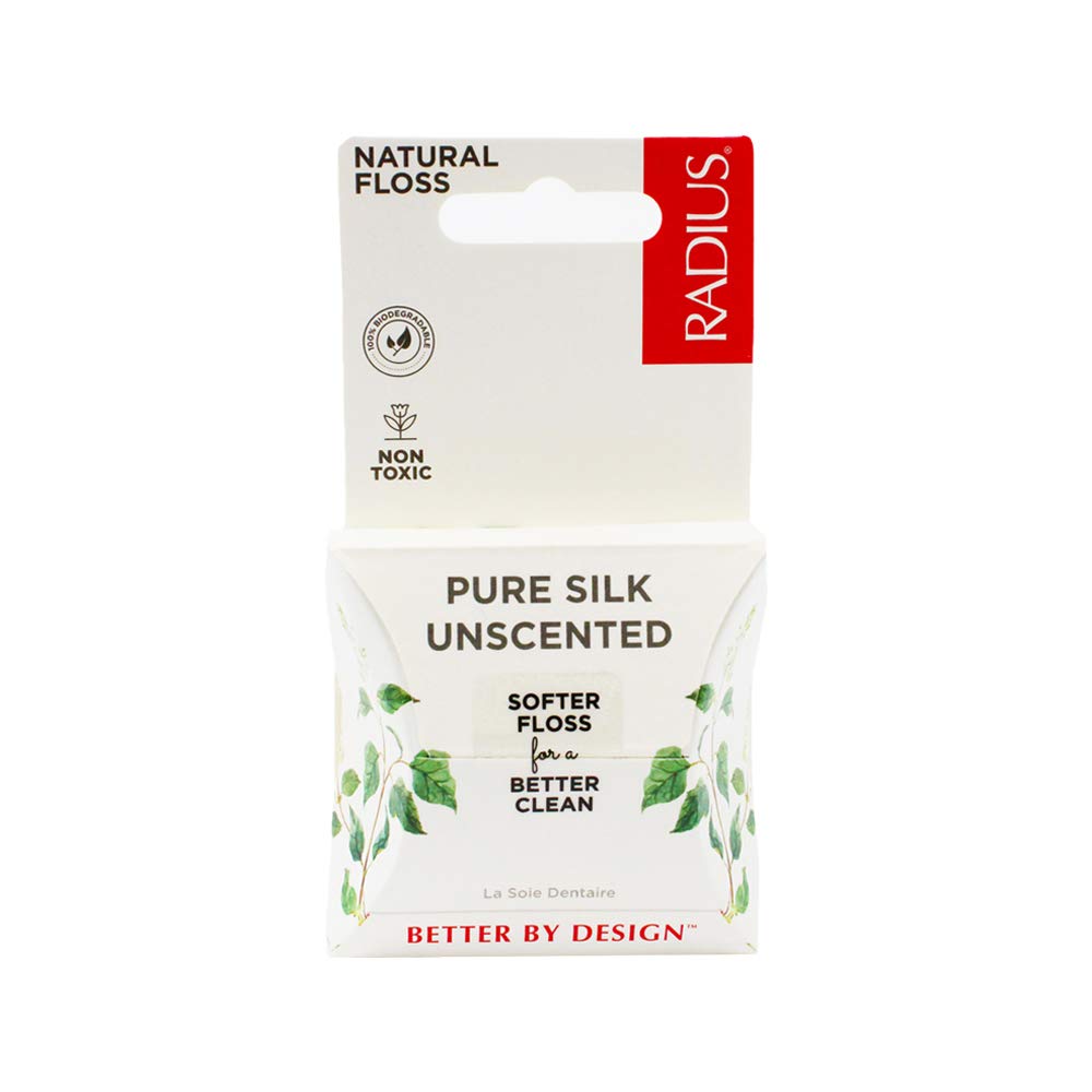 [Hcm]Chỉ Nha Khoa Bằng Tơ Lụa Radius Floss 100% Vegan & Thiên Nhiên Natural Silk Floss 30 Mét