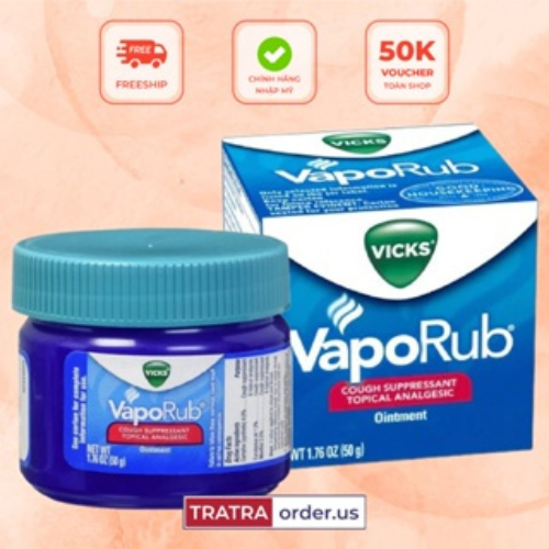 Dầu bôi ấm ngực giảm ho Vicks VapoRub [Đủ bill Mỹ]