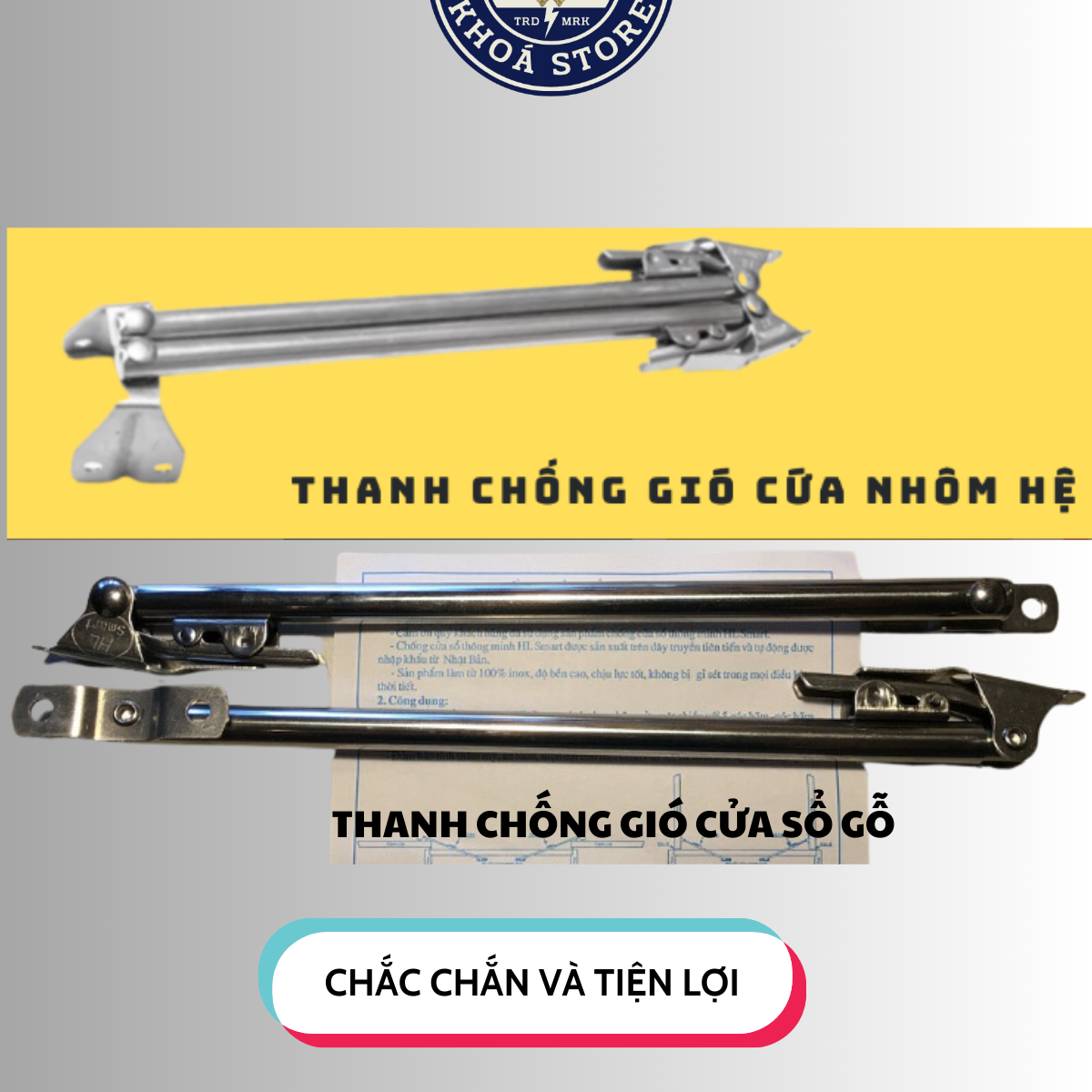 CHỐT HÃM CỬA SỔ GỖ NHÔM HỆ CHỐNG GIÓ NOX (BỘ 2 THANH) CHỐNG GIÓ CỬA SỔ THÔNG MINH/ CỬA GỖ VÀ CỬA NHÔ