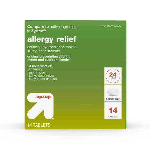 Cetirizine Hydrochloride Allergy Relief Tablets - Up&Up™