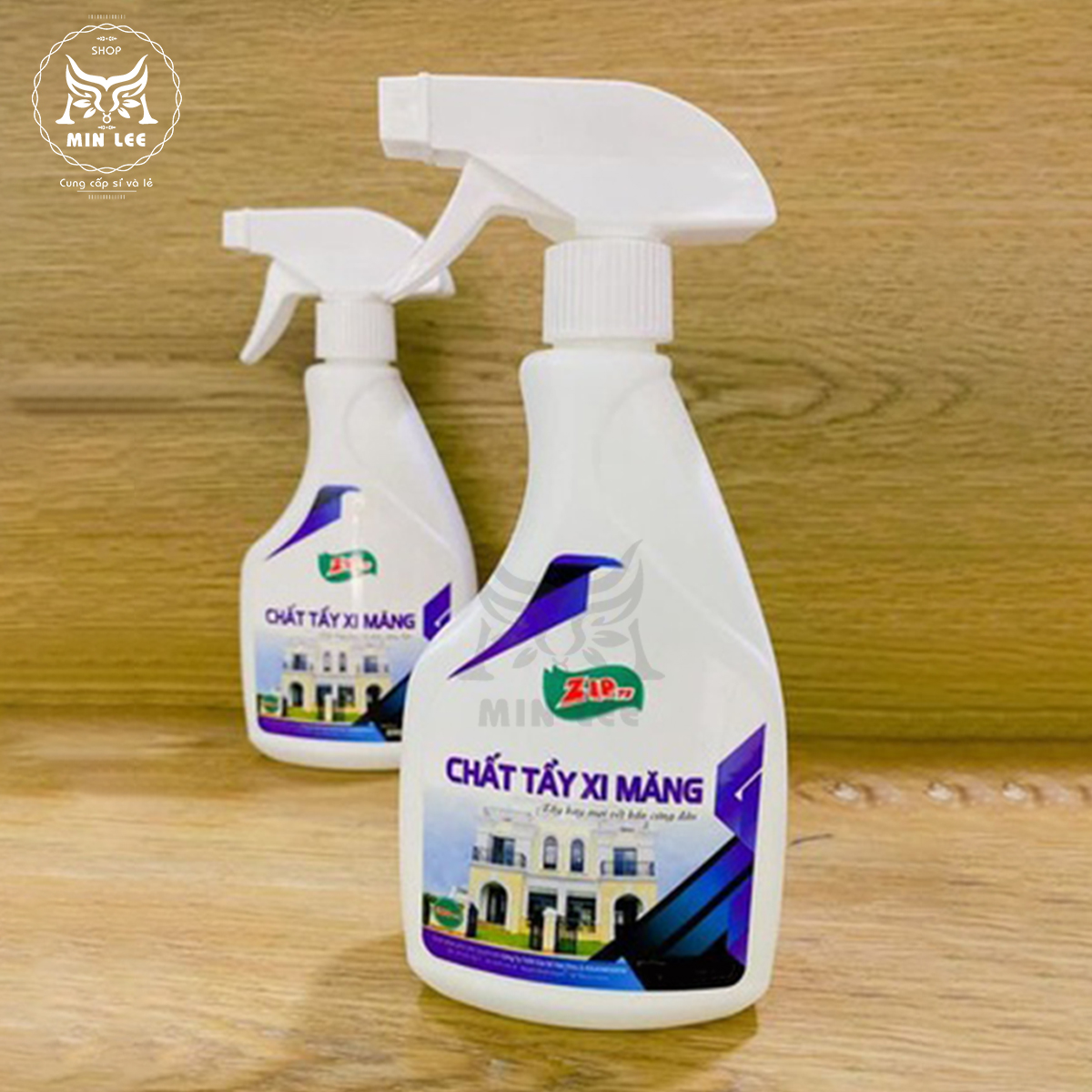 Chất tẩy xi măng Zippro 500ml tẩy xi măng trên nhôm inox gạch men nhựa giá rẻ sạch nhanh