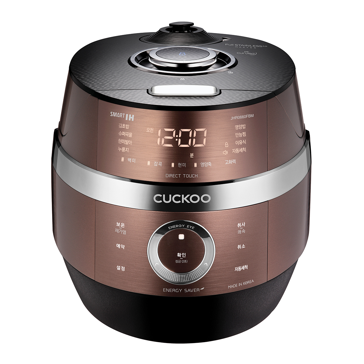 Nồi cơm điện Cuckoo CRP-JHR0660FBM 1.08L, màu Đen - Nấu áp suất, giữ ấm 12 giờ