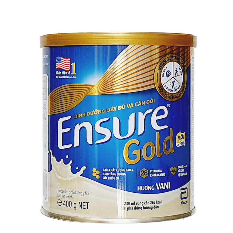 Sữa Ensure Gold Vani 400g - 900g nâng cao sức đề kháng cho người cần hồi phục sức khoẻ