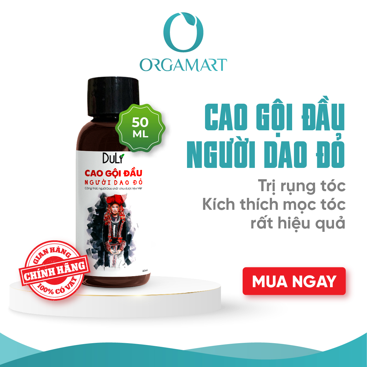 Cao Gội Đầu Thảo Dược Dulivina Người Dao Đỏ 50Ml Giảm Rụng Mượt Tóc