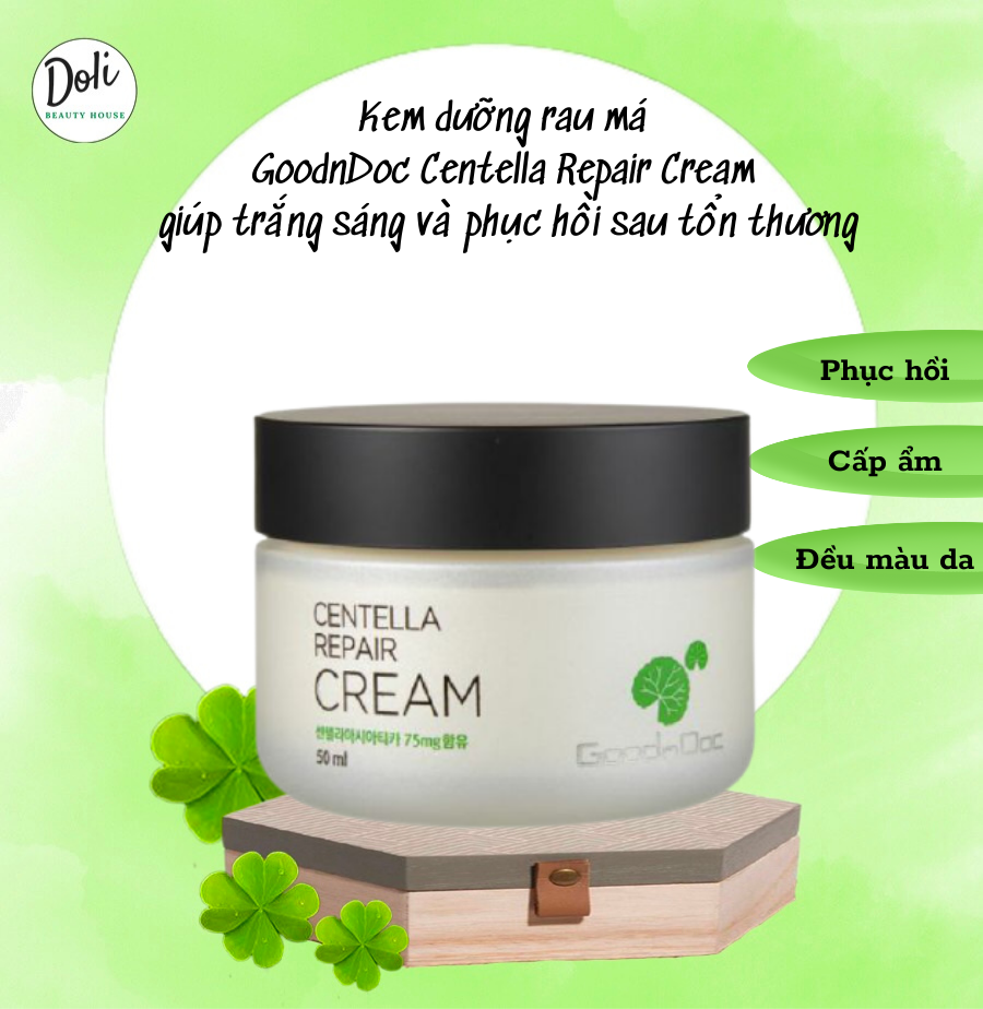 Kem Dưỡng Rau Má Goodndoc Centella Repair Cream Giúp Trắng Sáng Và Phục Hồi Sau Tổn Thương 50Ml