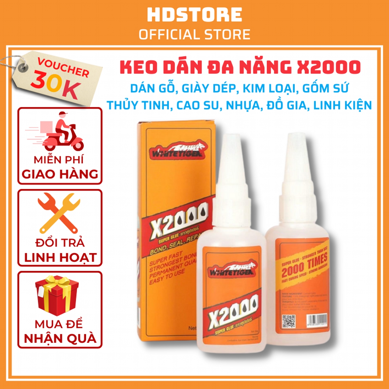 [HCM]Keo x2000 đa năng siêu dính chính hãng dùng dán gỗ dán giày dép dán thủy tinh keo dán kim loại 