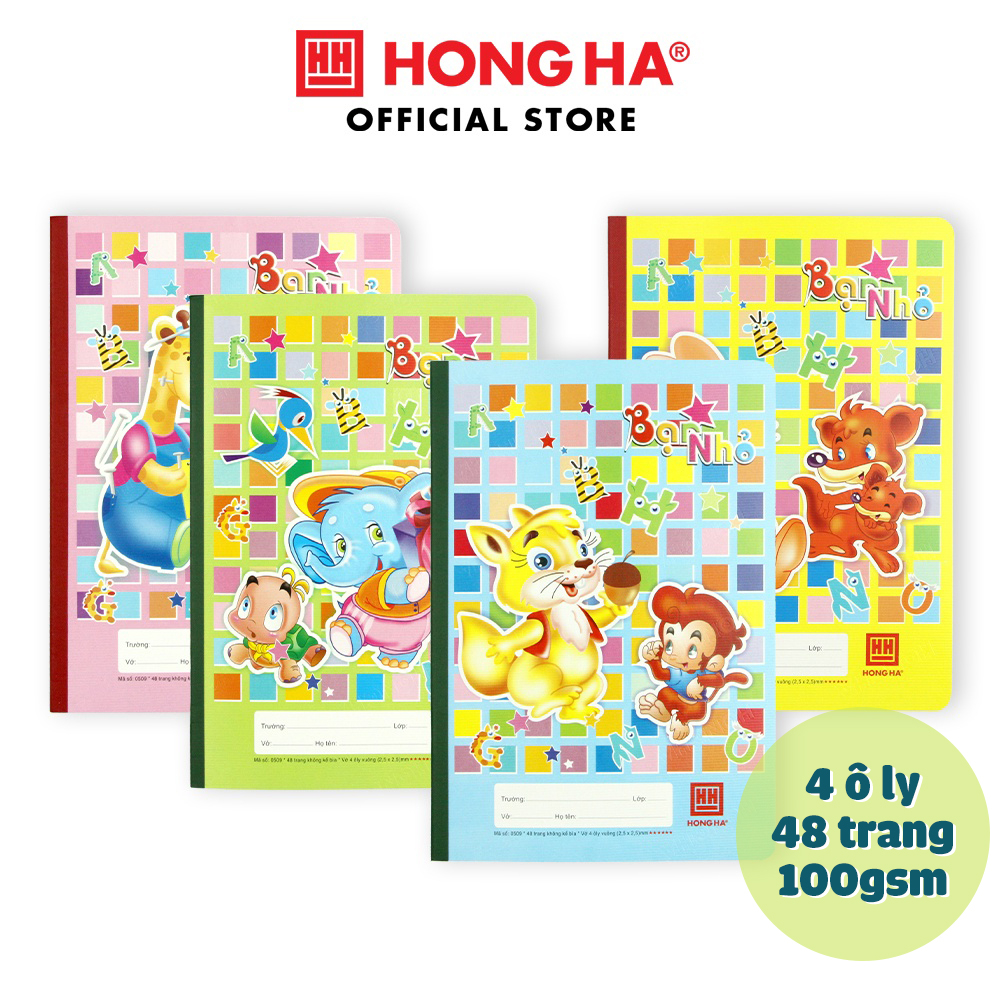 Vở 4 ô ly 48 trang Hồng Hà School Bạn Nhỏ (0509) .