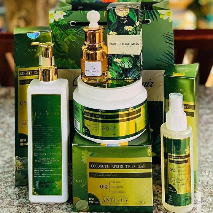 Trọn Bộ Dầu Gội Bưởi Nare 4 Món