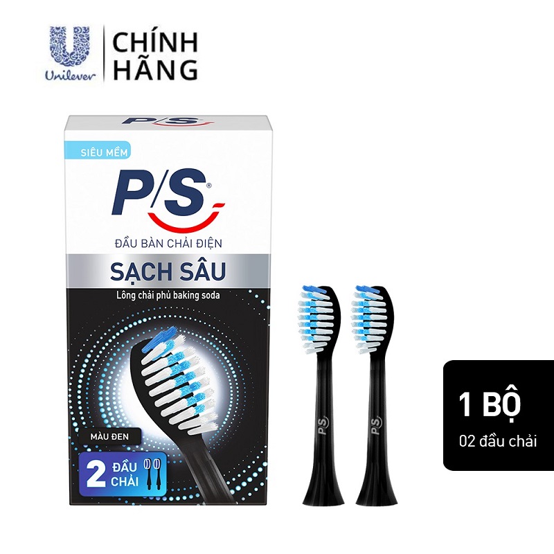 Đầu bàn chải điện PS S100 Pro lông chảy siêu mềm - Sạch Sâu màu Đen
