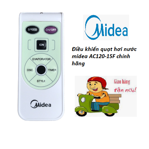 Điều khiển quạt hơi nước midea AC120-15F chính hãng remote quạt midea AC120-15F Bảo hành 6 tháng Tặn