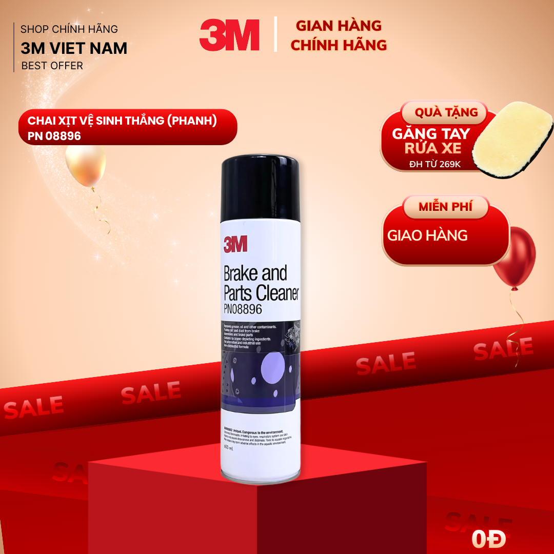 Vệ sinh thắng 3M 08896 Brake and Parts Cleaner chai 600ml