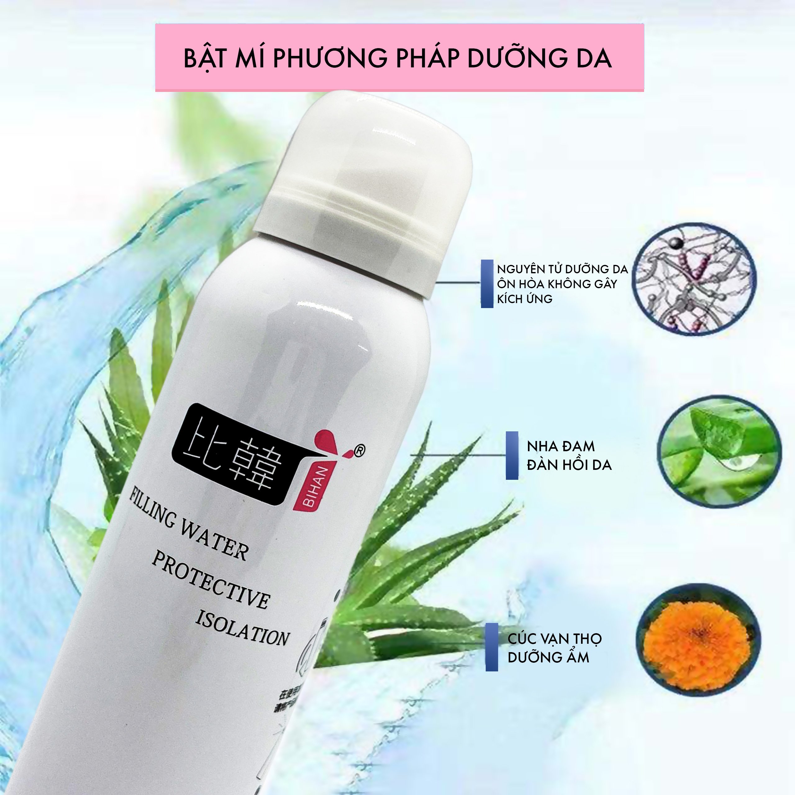 [Hcm]Tất Phun Chống Nắng Toàn Thân Trắng Da Dạng Xịt Spf50 180Ml