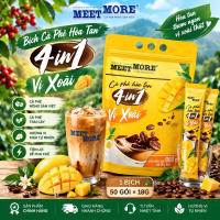 Bịch Cà Phê Hòa Tan 4in1 Vị Xoài Meet More (50 Gói/18Gram) - Cà phê nông sản Việt