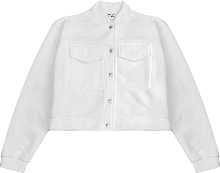 Áo Khoác Bomber Tay Dài Sang Trọng Cozy Bomber Jacket Madmind - Màu Trắng/ Đen/Đỏ