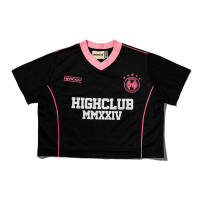 Áo thun JERSEY CROP TEE HIGHCLUB màu trắng/ hồng - NỮ