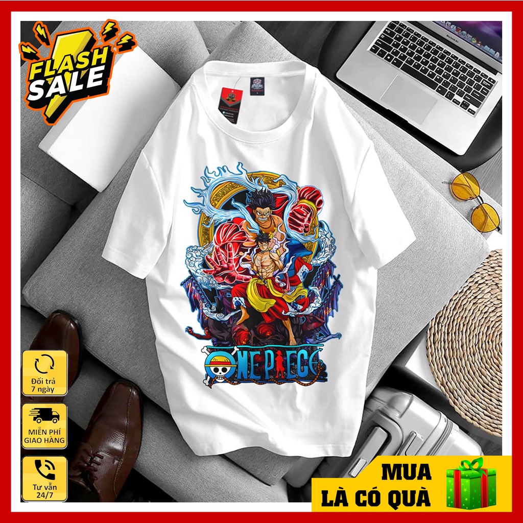 Áo thun One Piece Áo Anime in hình Luffy Gear 5 Sanji Ace Zoro / Áo phông One Piece cực chất giá rẻ