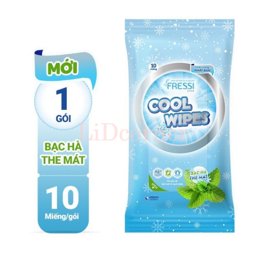 Khăn ướt chăm sóc da Fressi Care Cool gói 10 miếng Fressi Care Face gói 20 miếng
