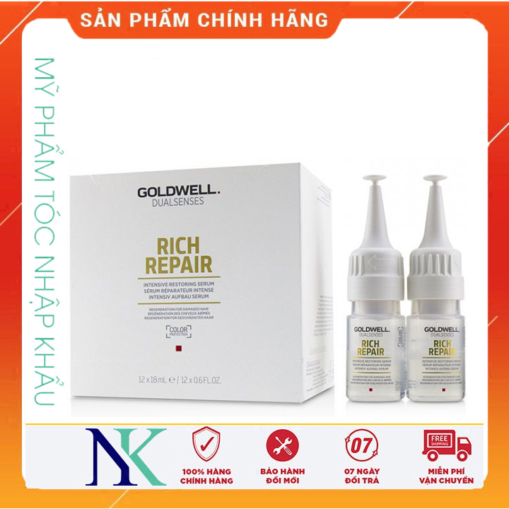 [Hcm]Tinh Chất Dưỡng Tóc Và Phục Hồi Tóc Goldwell Rich Repair 12X18Ml