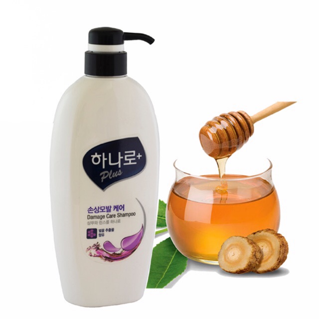 Gội xả kết hợp 2 in 1 chăm sóc tóc hư tổn 680ml Hanaro Plus- chai trắng