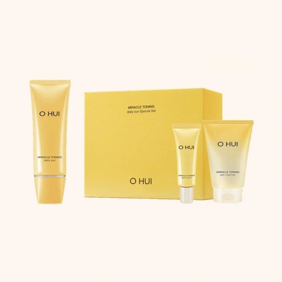 SET Kem Chống Nắng Đa Nắng Ohui Miracle Toning Daily Sun 50ml