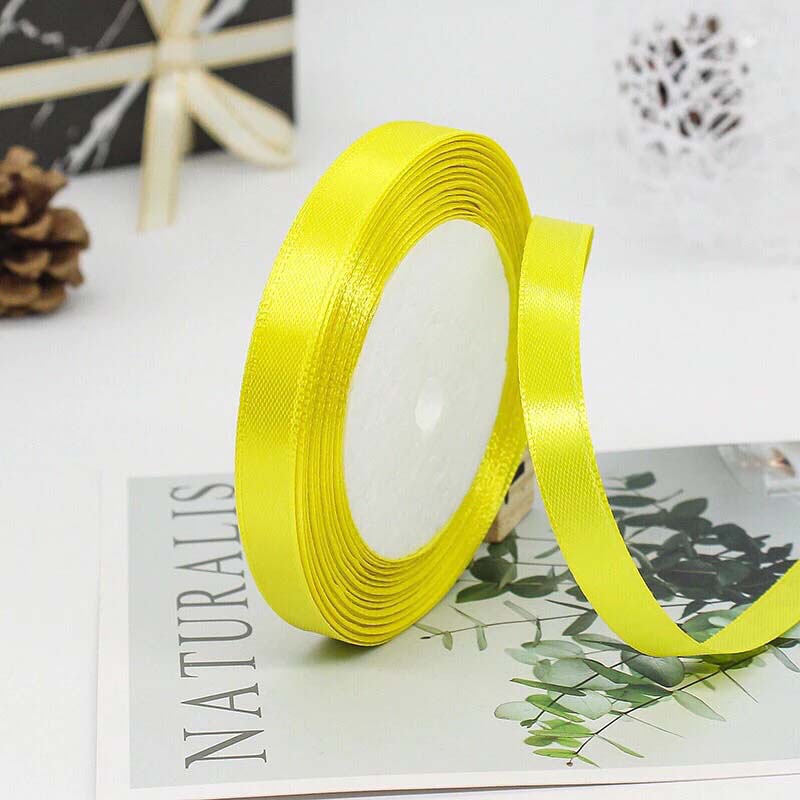 Ruy Băng Lụa Nhiều Màu Bản 1cm / 2cm / 4cm Dài 22 Mét Ruy Băng Vải Lụa Thái Trơn Làm Nơ Buộc Hoa Gói Quà Giá Rẻ