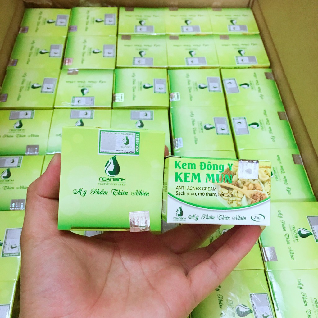 Kem mụn đông y Ngân Bình loại bỏ các loại mụn mờ sẹo thâm do mụn để lại thu nhỏ lỗ chân lông điều hóa sắc tố da giúp làm mềm mịn sáng da