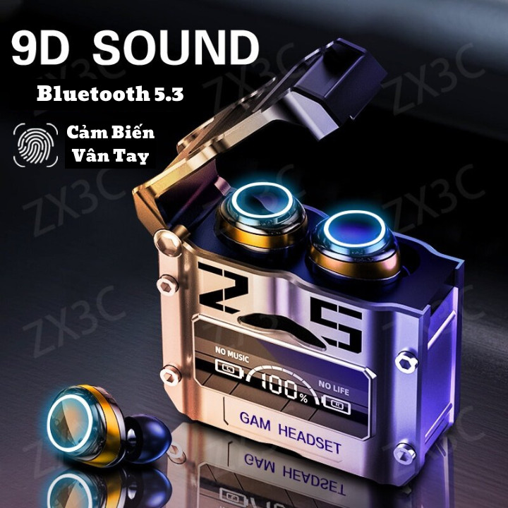 Tai Nghe Bluetooth Không Dây M25 Bản Pro Bluetooth 5.3 Mới Siêu Mạnh Mẽ Âm Thanh Vòm 9D Đỉnh Cao Chố